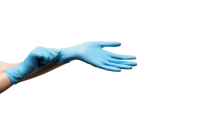 Diferencia entre guantes desechables de nitrilo, látex y vinilo.